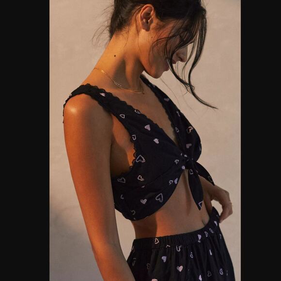 Anthropologie Valentine Lounge Black & White Set - New - Large - Picture 2 of 4